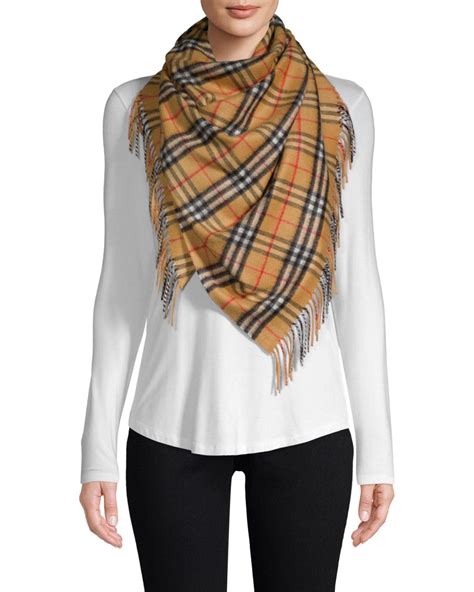 burberry plaid cashmere bandana|burberry silk scarf.